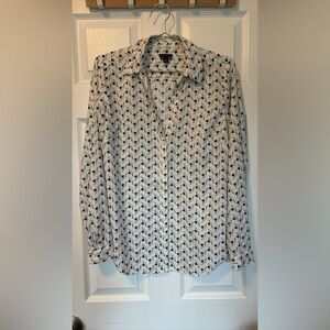 Ann Taylor Patterned Button Down Shirt